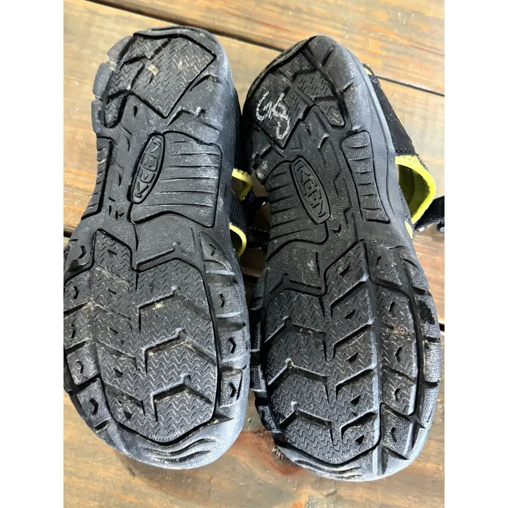 KEEN Newport H2 Kids Sport Sandals Waterproof Hiking Water Black Yellow Sz 5‎